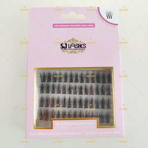 Diy Extensiones de pestañas Suave Natural Individual C D Curl Cluster Extensión de pestañas - Product Image 1