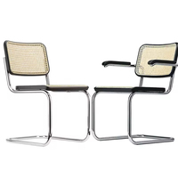Offre Spéciale mi-siècle moderne Vintage bois chaises de salle à manger pour bureau à domicile confortable ergonomique Cesca canne rotin Accent café chaise