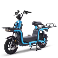 Moto électrique de livraison à deux roues pour adultes, 60V 20AH 800W, moteur arrière sans balais à 3 vitesses, en acier, haute vitesse, scooter cargo électrique