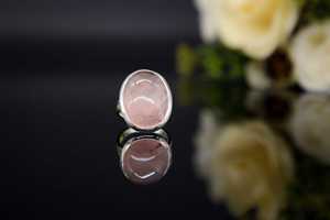 Bague en quartz rose, pierre précieuse, faite à la main, argent sterling 925, bijoux de fiançailles et de mariage pour femmes, pierre naturelle, styles personnalisés - Product Image 4