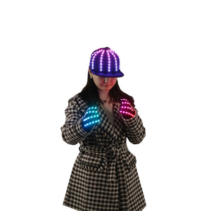 Phát sáng mũ và Găng tay với đầy màu sắc LED Hip-Hop Hat sân khấu ca sĩ thực hiện huỳnh quang găng tay thanh đêm bầu không khí đạo cụ - Product Image 1