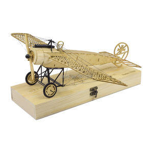 Modèle d'<span class=keywords><strong>avion</strong></span> en bois de <span class=keywords><strong>balsa</strong></span> découpé au <span class=keywords><strong>laser</strong></span> AD, Fokker-E, <span class=keywords><strong>kit</strong></span> de construction artisanal en bois, puzzle en bois 3D à assembler soi-même - Product Image 5