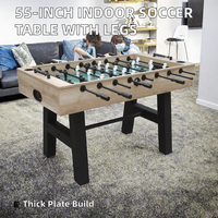 Table de baby-foot d'intérieur avec plateau épais de 55 pouces et pieds croisés pour la maison et la salle de jeux