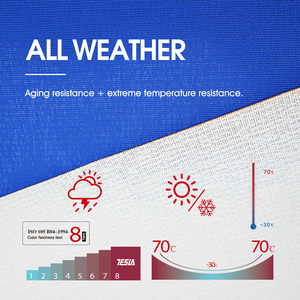 Telo Ombreggiante Rettangolare in Tessuto 100% Poliestere Impermeabile e Anti-UV per Piscina all'Aperto - Product Image 6