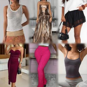 Wholesale Inventory of Casual Clothing From Suppliers Women's Used Dresses Tops T-shirts Pants Short Skirts <b>Mixed</b> Packaging - Product Image 3