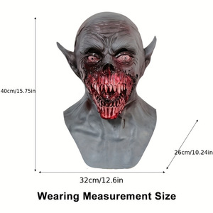 Maschera in Latex da Vampiro per Halloween, Accessori per Feste a Tema <span class=keywords><strong>Zombie</strong></span>, Oggetti di Scena per Cosplay - Product Image 1