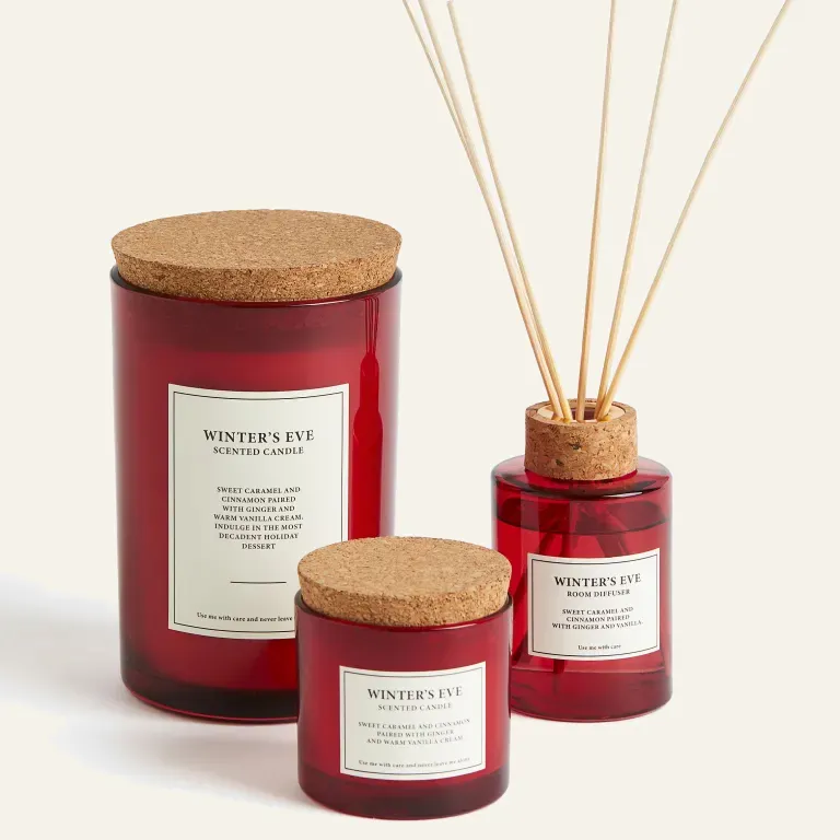 Heimdekoration Geschenk-Sets luxuriöse duftende Sojawachskerzen und Lufterfrischer Parfüm Schilf-Diffusor Geschenkset in Luxus-Geschenkbox