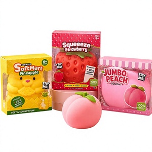 Jouet Squishy Géant à Remontée Lente, Thème Fromage, Pêche, Fraise, Fruits Simulés, Anti-stress, Cadeau de Décompression - Product Image 1
