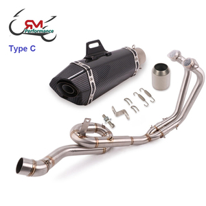 Para <span class=keywords><strong>Yamaha</strong></span> R3 R25 2014 - <span class=keywords><strong>2022</strong></span> MT03 <span class=keywords><strong>MT</strong></span> <span class=keywords><strong>03</strong></span> 16-22 escapar YZF R3 de Escape de la motocicleta medio tubo de frente y enlace de sistema - Product Image 4