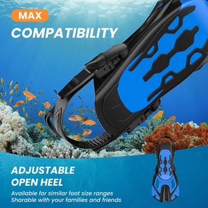 <span class=keywords><strong>Aletas</strong></span> <span class=keywords><strong>de</strong></span> Snorkel <span class=keywords><strong>con</strong></span> Correa Ajustable y Hebilla <span class=keywords><strong>de</strong></span> Liberación Rápida, <span class=keywords><strong>Aletas</strong></span> <span class=keywords><strong>de</strong></span> <span class=keywords><strong>Natación</strong></span> <span class=keywords><strong>de</strong></span> Talón Abierto y Pala Corta para Viajes - Product Image 5