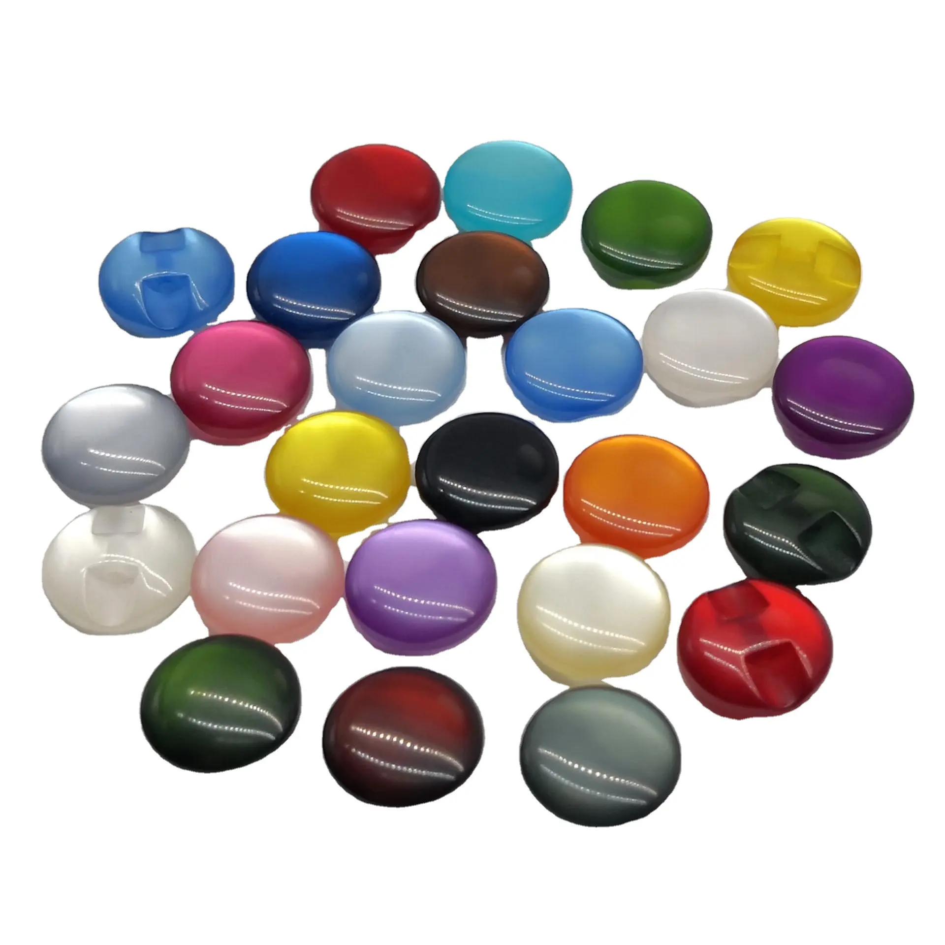 Cheongsam-Botones de resina para ropa, accesorios de costura perlada, Agujero invisible, botones de vidrio transparente para capa, novedad