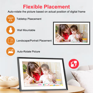 Cadre photo numérique intelligent WiFi Frameo 10,1 pouces, 16 Go/32 Go, prise en charge MP4/MP3, télécommande, téléchargement de photos/vidéos via application gratuite - Product Image 3