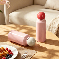 Bouteille d'eau isotherme populaire en acier inoxydable avec logo personnalisé, couvercle rond, flasque thermique pour cadeau quotidien, vente en gros