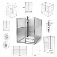 Cage pour chien en métal antirouille, grande cage extérieure pour chien, cage robuste pour animaux de compagnie, pour jardin