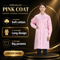 Blouse de travail unisexe en coton et polyester à manches longues pour étudiants, salons de beauté et usines alimentaires – Vente en gros