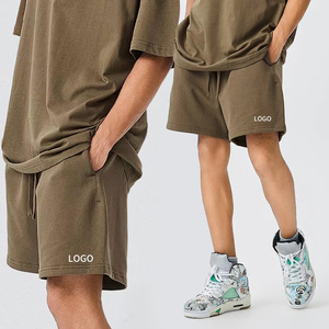 Biểu Tượng Tùy Chỉnh Mùa Xuân Mùa Hè Dạo Phố Heavyweight 440gsm Thể Thao Quần <span class=keywords><strong>Short</strong></span> Tập Luyện Đào Tạo Trống Cotton Jogger Quần <span class=keywords><strong>Short</strong></span> Với Túi - Product Image 1