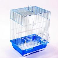 Grande cage à oiseaux en métal et transporteur pour perroquet, canari, perruche - Cage d'élevage portable intérieure/extérieure à motif solide avec mangeoire