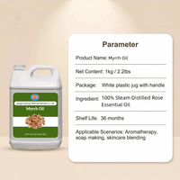 Huile de Myrrhe 100% Pure en Vrac, Extraite au CO2, Liquide Revitalisant pour la Peau, Parfum Herbal Frais pour Tous Types de Peau