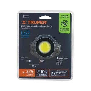 Master con 72 unità LED torcia 325 lm minatore, ricaricabile, Truper - Product Image 4