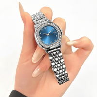 Montre-bracelet pour femme élégante et minimaliste, boîtier carré étanche, bracelet fin en acier inoxydable, lunette sertie de diamants, montre à quartz pour femme