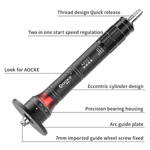 AOCKE AX207 Máquina de desbarbado de carpintería neumática portátil Máquina de corte de borde de metal Máquina de lijado - Product Image 5