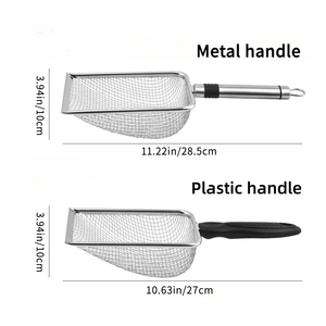 Ensemble 2 écrans de sol de <span class=keywords><strong>jardin</strong></span> portables 3.8/5mm poignée de grille outil de dépistage du sol de sable de roche incontournable pour la culture des fleurs - Product Image 5
