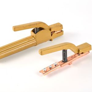 Soporte de soldadura eléctrica Abrazadera de electrodo 500A Forja Material de latón y hierro - Product Image 4
