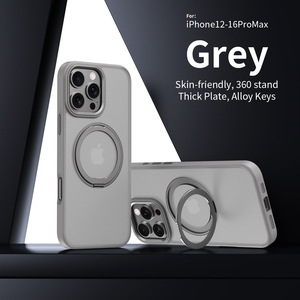 Cover protettiva per custodie/<span class=keywords><strong>Iphone</strong></span> 16 15 e per custodie opache per telefono cellulare con staffa rotante 360 in TPU trasparente a nuvola magnetica - Product Image 4