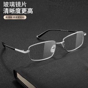 Lunettes de lecture en métal Danyang 3588, verres en verre, protection contre la lumière bleue, durables, pour hommes, haute définition - Product Image 2