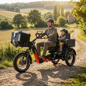 Triciclo Eléctrico Abierto de 3 Ruedas, 2500w, Motor Dual, 48V, 152AH, 7 Velocidades, con Batería de Iones de Litio para Largo Alcance de 500km, Disponible en la UE en 2026 - Product Image 3