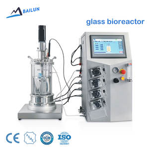 Biorreactor de Cultivo Celular de 5L/10L, Fermentador de Tanque Agitado con Chaqueta para Cultivo en Suspensión con PLC y Precio - Product Image 1