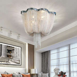 Lustre décoratif à pampilles, éclairage de chaîne d'hôtel, pendentif à pampilles, pour mariage - Product Image 3