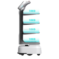 Robot de livraison de nourriture plat intelligent artificiel Robot de service de serveur assistant de restaurant pour hôpital de centre commercial d'hôtel
