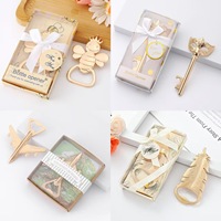 Abridor de Botellas Novedoso Chapado en Oro de Fábrica con Caja de Regalo, Abridor Temático Creativo para Recuerdo de Invitados de Bodas y Fiestas de Cumpleaños
