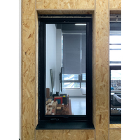 Fenêtre à battant manuelle en aluminium de style américain avec moustiquaire pour maisons, ouverture vers l'extérieur
