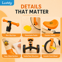 Luddy Custom Kinder 2-in-1 Roller mit verstellbarem Lenker, Kleinkind-Dreirad, Anti-Rollover, Aufsitzspielzeug für drinnen und draußen, 2-6 Jahre