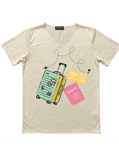 Camisa de manga corta con cuello en V, colores crema. fabricado con TC34 S/J de 150-160 gsm. para impresión por sublimación (38) - Product Image 4