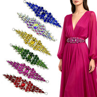 Appliques de luxe WRE-321 Keering, patchs de strass colorés pour vêtements de soirée, à coudre sur robe de mariée
