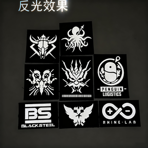 <span class=keywords><strong>Arknights</strong></span> Patchs de moral réfléchissants faits à la main sur le thème écologique pour le support avec logo intégré mouvement Badge chapeaux - Product Image 2