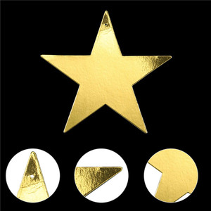 Stelle d'oro ritagli brillanti Glitter Foil Sparkle Hanging cartone Stars Gold Metallic Star cuts - Product Image 4