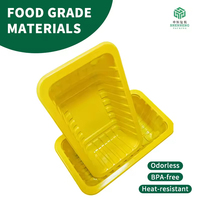 Plateau jetable en plastique réfrigérable pour l'emballage de porc Boîte alimentaire à emporter à atmosphère modifiée pour salade Sandwich nouilles