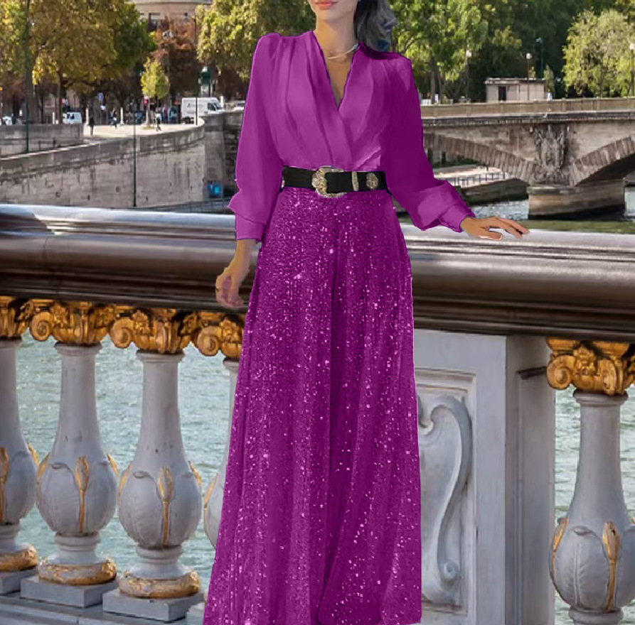 11-Style de ceinture violet foncé
