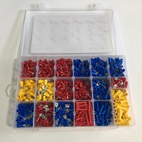 Kit de bornes à sertir isolées 1500 pièces, connecteurs de fils assortis en cuivre PVC UL pour le câblage
