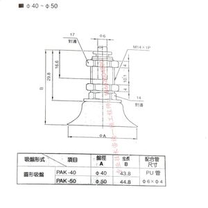 ขายึดถ้วยดูดสุญญากาศ Pak 60 Rc 1/8 แบบติดผนังด้านเดียวมาตรฐาน - Product Image 2