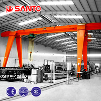 Mini-grue portique monopoutre intérieure avec palan électrique à câble ou palan à chaîne, capacité 500 kg - 3 tonnes, moteur et boîte de vitesses, CE ISO