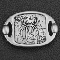 Taille intérieure 35mm alliage de zinc personnalisé 3D gravé araignée perle clip boucle de ceinture occidentale
