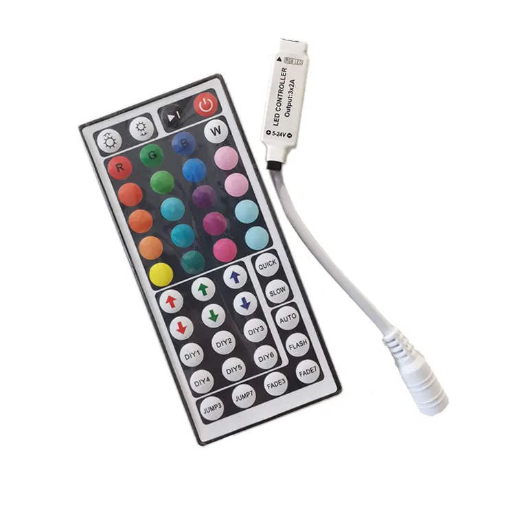 RGB led strip controller RGB led stripe and controller set DC12/24V remote mini IR 44-key RGB controller