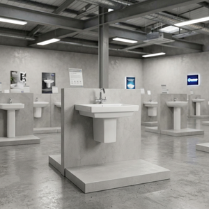 Ensemble de sanitaires en céramique Vinus de couleur blanche, lavabo décoratif à demi-pied, fabriqué en Inde, prix le plus bas - Product Image 6