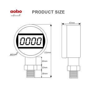 أجهزة قياس صغيرة ذكية من الكريستال 20 من 60 من من 1 إلى 10 بار 0.05 - Product Image 3