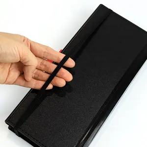 Black Foldable Nursing Clipboard Hangable Letter Size 3-Layer Clipboard With Cheat Sheets For Nurses Doctors